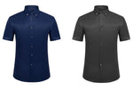 Quality Good Diamond Button Brand New Short Sleeve Shirt For Men
