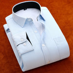 Fashion Design Thicker Cotton Solid Color long-sleeved shirts.